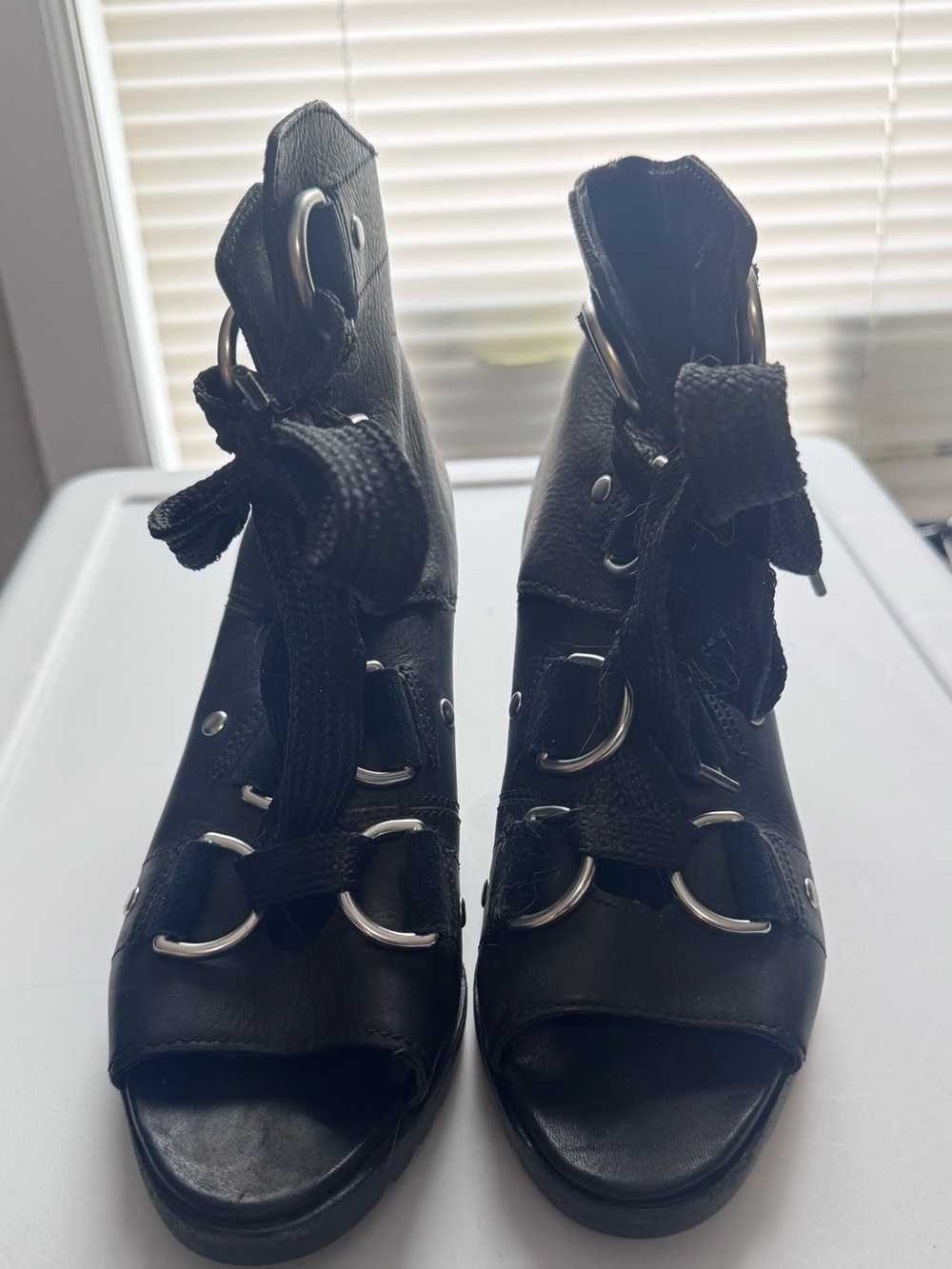 Sorel Black After Hours Lace Up Sandal - Picture 2 of 7